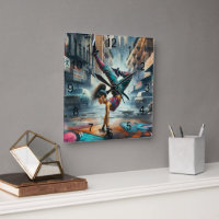 Vrouwelijke Breakdancer NYC – Urbane B-Girl Kunst