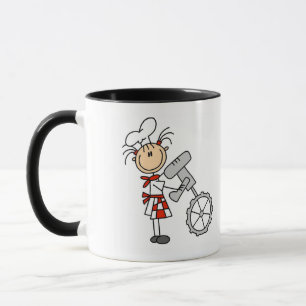 Vrouwelijke Chef met Mixer T-shirts en Cadeaus Mok