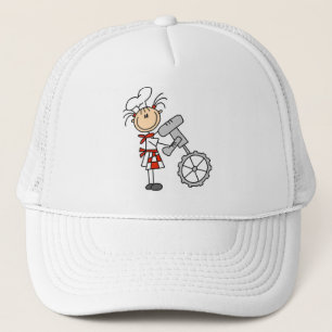 Vrouwelijke Chef met Mixer T-shirts en Cadeaus Trucker Pet