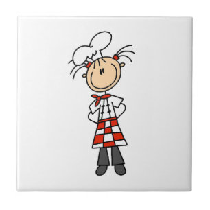 Vrouwelijke Chef Tegeltje