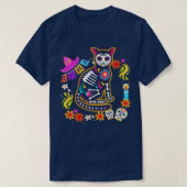 Vrouwelijke Chihuahua Skeleton Mexicaanse dag van  T-shirt (Design voorkant)