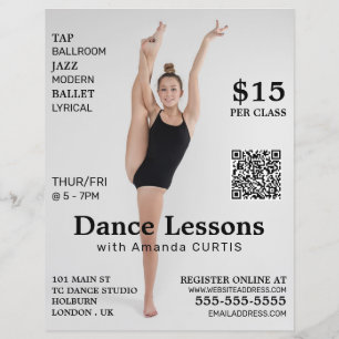 Vrouwelijke Danser, Flyer voor het Adverteren van