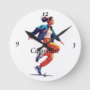 Vrouwelijke danseres Hip Hop Thunder_Cove Ronde Klok
