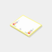 Vrouwelijke decoratieve bloemenbundel aangepaste L Post-it® Notes (Schuin)