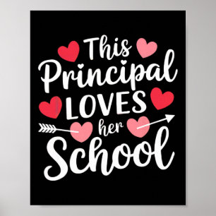 Vrouwelijke directeur Valentijnsdag Schooldirecteu Poster