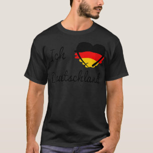 Vrouwelijke Duitse vlag Ich Liebe Deutschland I Lo T-shirt