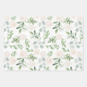 Vrouwelijke Eucalyptus & Blush Wrapping Papier Bla Inpakpapier Vel (Voorkant)