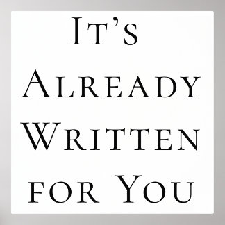 Vrouwelijke Faith Wall Art - Het is al geschreven Folie Afdrukken