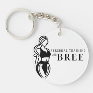 Vrouwelijke Fitness Persoonlijke Training Minimali Sleutelhanger