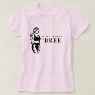Vrouwelijke fitness persoonlijke training minimali t-shirt