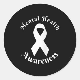Vrouwelijke Geestelijke Gezondheidsmaand Draag Gro Ronde Sticker