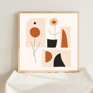 Vrouwelijke Geometrische Lijnkunst Set V Poster