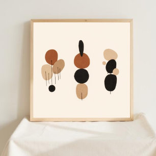Vrouwelijke Geometrische Lijnkunst Set X Poster