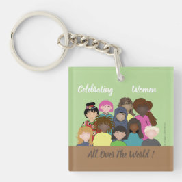 Vrouwelijke gezichten | Gelijkheid | feministische Sleutelhanger