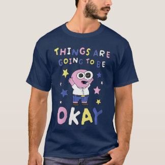 Vrouwelijke glimlachende vriendschappen komen goed t-shirt