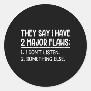 Vrouwelijke Grappige Sarcastische Humor Quotes Zeg Ronde Sticker