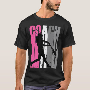 Vrouwelijke honkbalspeler instructeur softbal lera t-shirt