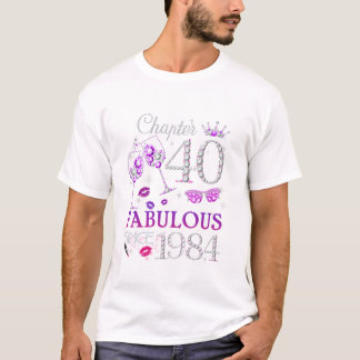 Vrouwelijke Hoofdstuk 40 Jaar T-shirt