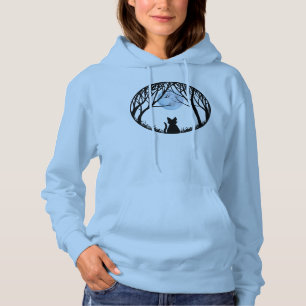 Vrouwelijke kattebroekkattenkat dames Jersy Shirte Hoodie