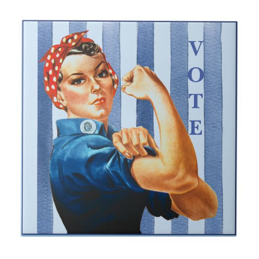 Vrouwelijke keramische tapijten tegeltje (Voorkant)