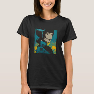 Vrouwelijke Kimono Retro Geisha Vintage Japanse Sa T-shirt