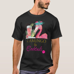 Vrouwelijke kleding- en cocktails t-shirt