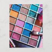 Vrouwelijke kleurrijke make-up artiest briefkaart (Voorkant)