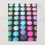Vrouwelijke kleurrijke make-up artiest briefkaart (Voorkant)