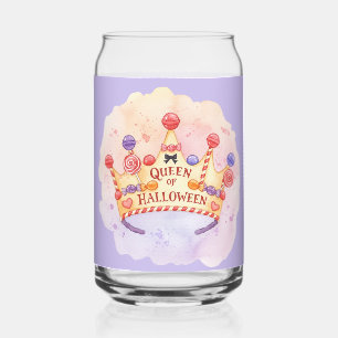 Vrouwelijke koningin van Halloween Blikvorm Glas