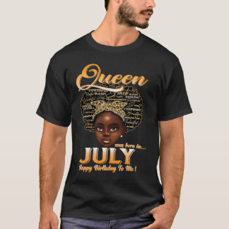 Vrouwelijke koningin werd geboren in juli t-shirt