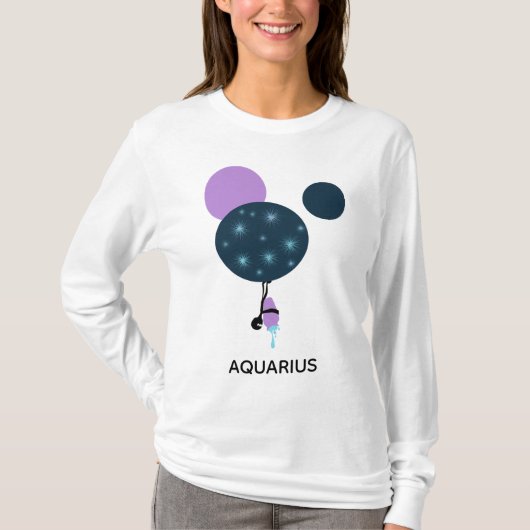 *~* Vrouwelijke kraammoeder Aquarius Zodiac Funny T-shirt (Voorkant)