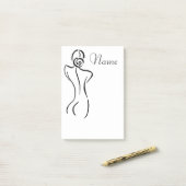 Vrouwelijke kunstillustratie Thunder_Cove  Post-it® Notes (Op bureau)