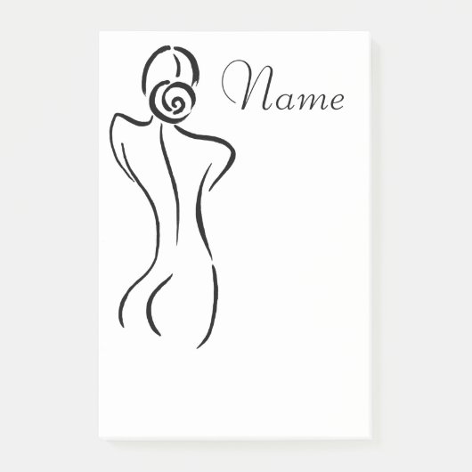 Vrouwelijke kunstillustratie Thunder_Cove  Post-it® Notes (Voorkant)