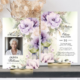 Vrouwelijke Lavendel Viering van het Leven | FOTO Kaart