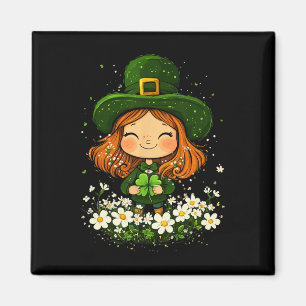 Vrouwelijke Leprechaun Shamrock Meisjes St Patrick Magneet