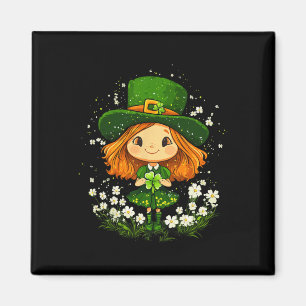 Vrouwelijke Leprechaun Shamrock Meisjes St Patrick Magneet
