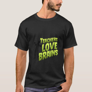 Vrouwelijke leraren houden van hersenen Halloween  T-shirt
