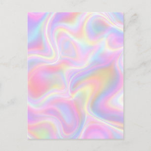 Vrouwelijke, levendige, pastel holografisch spiraa briefkaart