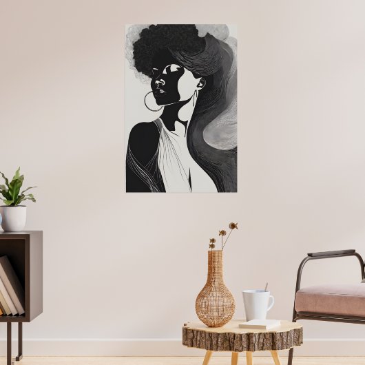 vrouwelijke lijn poster (Woonkamer 3)