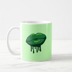 Vrouwelijke lippen St. Patrick's Day ontwerp-66678 Koffiemok