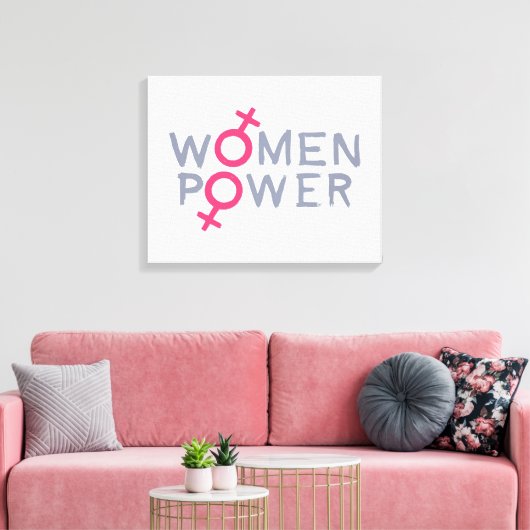 Vrouwelijke macht canvas afdruk (Insitu (Woonkamer))