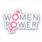 Vrouwelijke macht sticker (Voorkant)