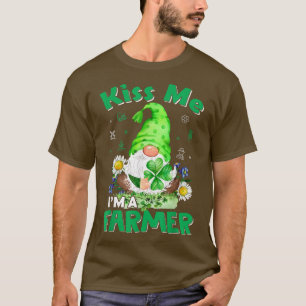Vrouwelijke Mannen Farmer Gnome Saint Patricks She T-shirt