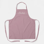 Vrouwelijke mauve moderne script naam monogram schort (Voorkant)