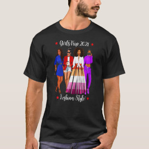 Vrouwelijke meisjes reizen naar lesbische vakantie t-shirt