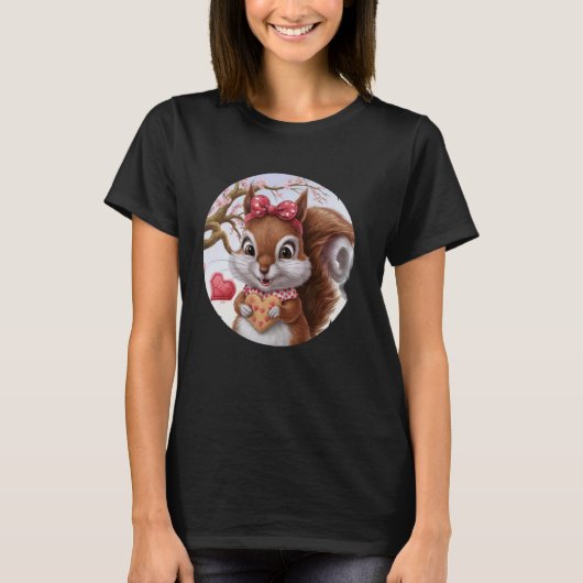 Vrouwelijke minnaar Animal Squirrel woont op Ameri T-shirt (Voorkant)