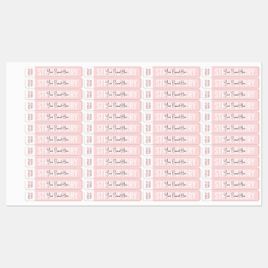 Vrouwelijke Moderne Blush Roze Lipstick Lip Balm T Labels (Vel)