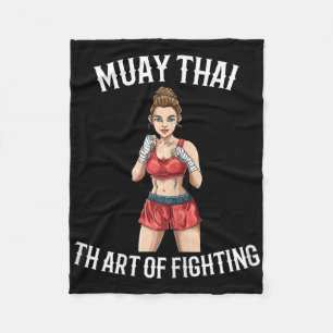 Vrouwelijke Muay Thai-vechtster - Thaise Boksen MM Fleece Deken