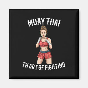 Vrouwelijke Muay Thai-vechtster - Thaise Boksen MM Magneet