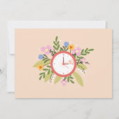 Vrouwelijke pensionering Off The Clock Bloemrijke Kaart (Achterkant)